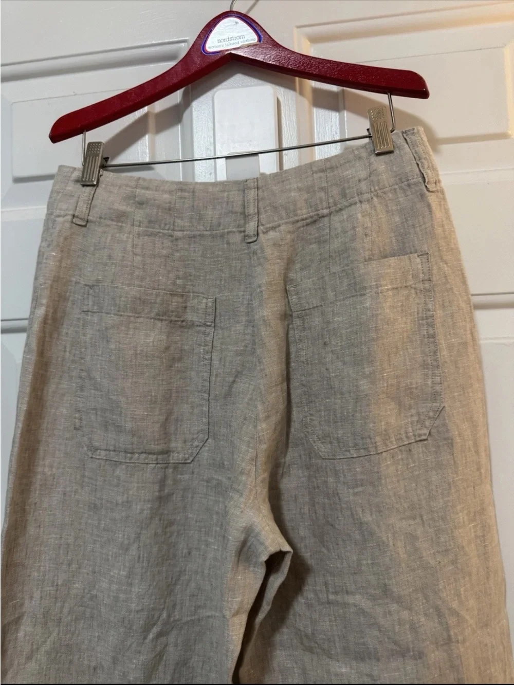 Quince 100% European Linen Patch Pocket Wide Leg Pants Flax Size 8 NWOT